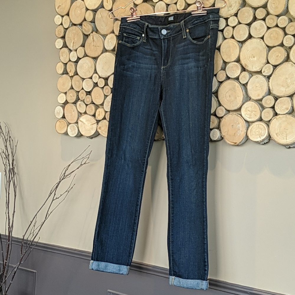 Paige cropped rolled jeans
